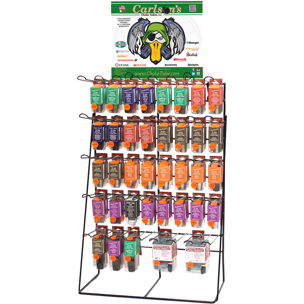 Carlsons Choke Tube Assortment Display 12 ga. General 5 Tier 3 Deep DROP SHIP