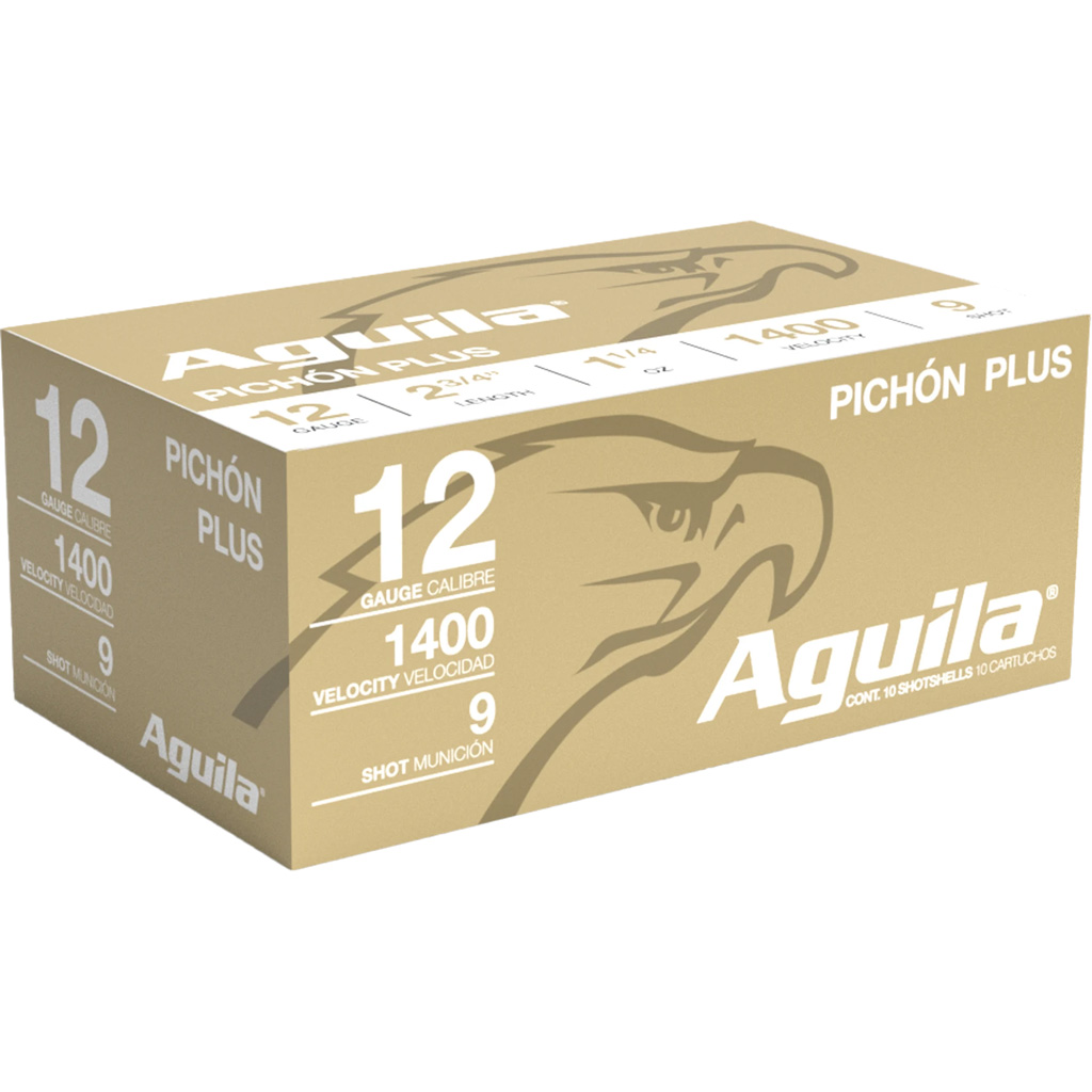 Aguila Pichon Plus Shotgun Load 12 ga. 2.75 in. 1 1/4 oz. 9 Shot 10 rd.