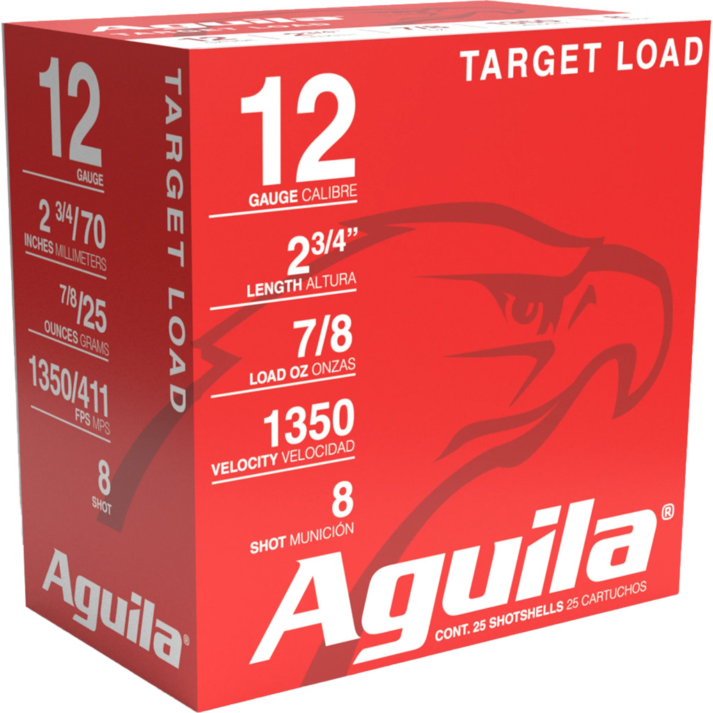 Aguila Target Shotgun Load 12 ga. 2.75 in. 24 gram 8 Shot 25 rd.