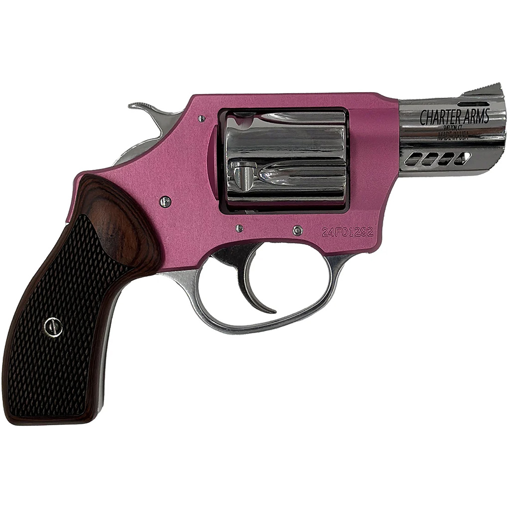 Charter Arms Coyote Revolver 380 ACP 2 in Ported Pink / Polished Steel 5 rd.