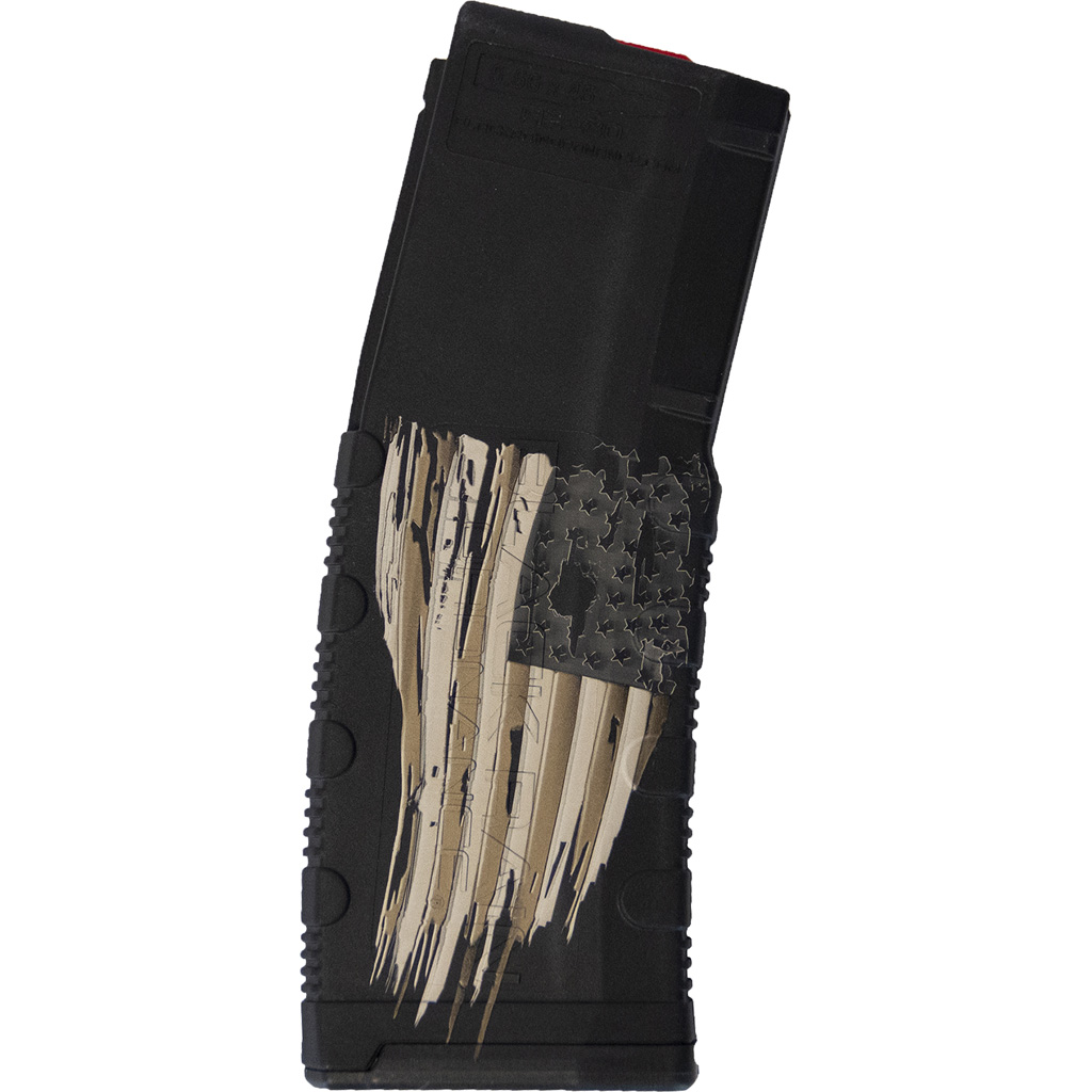 Black Rain Ordnance Lasered AR15 Magazine Tattered Flag 30 rd.