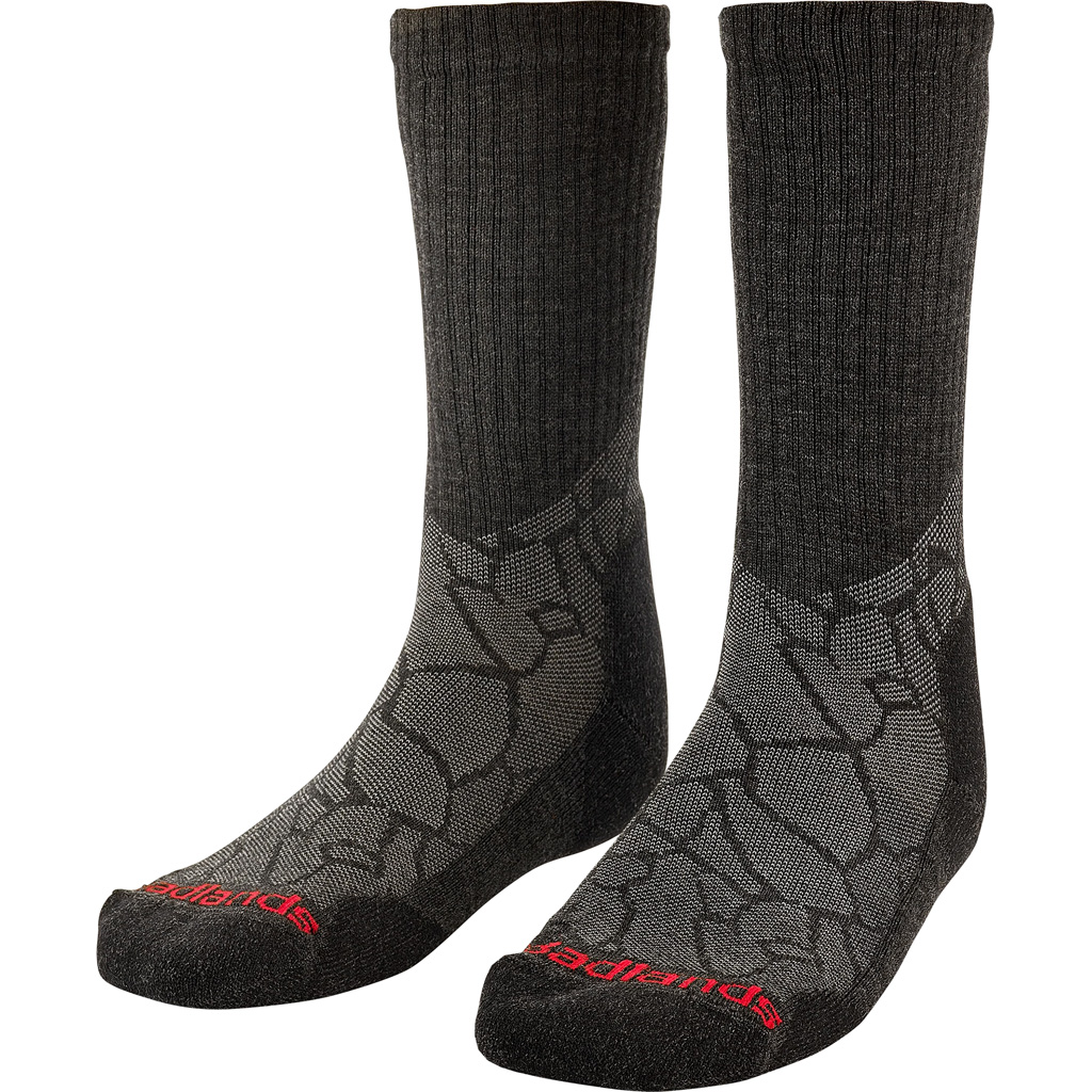 Badlands Lw Merino Crew Sock Blk/Gry XL