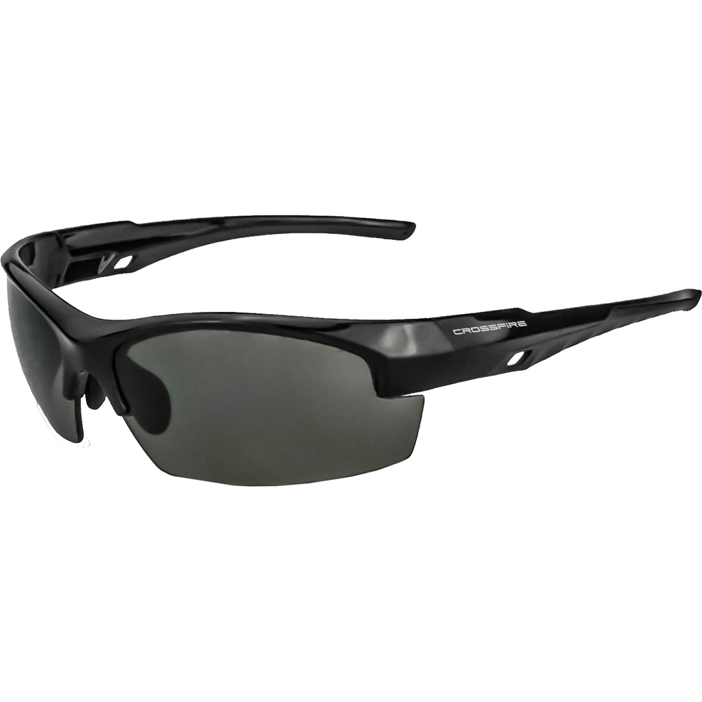 Crossfire Fire Streak Premium Shooting Glasses Black/Smoke