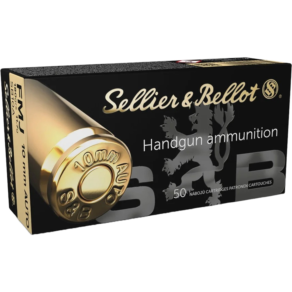 Sellier & Bellot Pistol Ammo 10mm 180 gr. FMJ 50 rd.