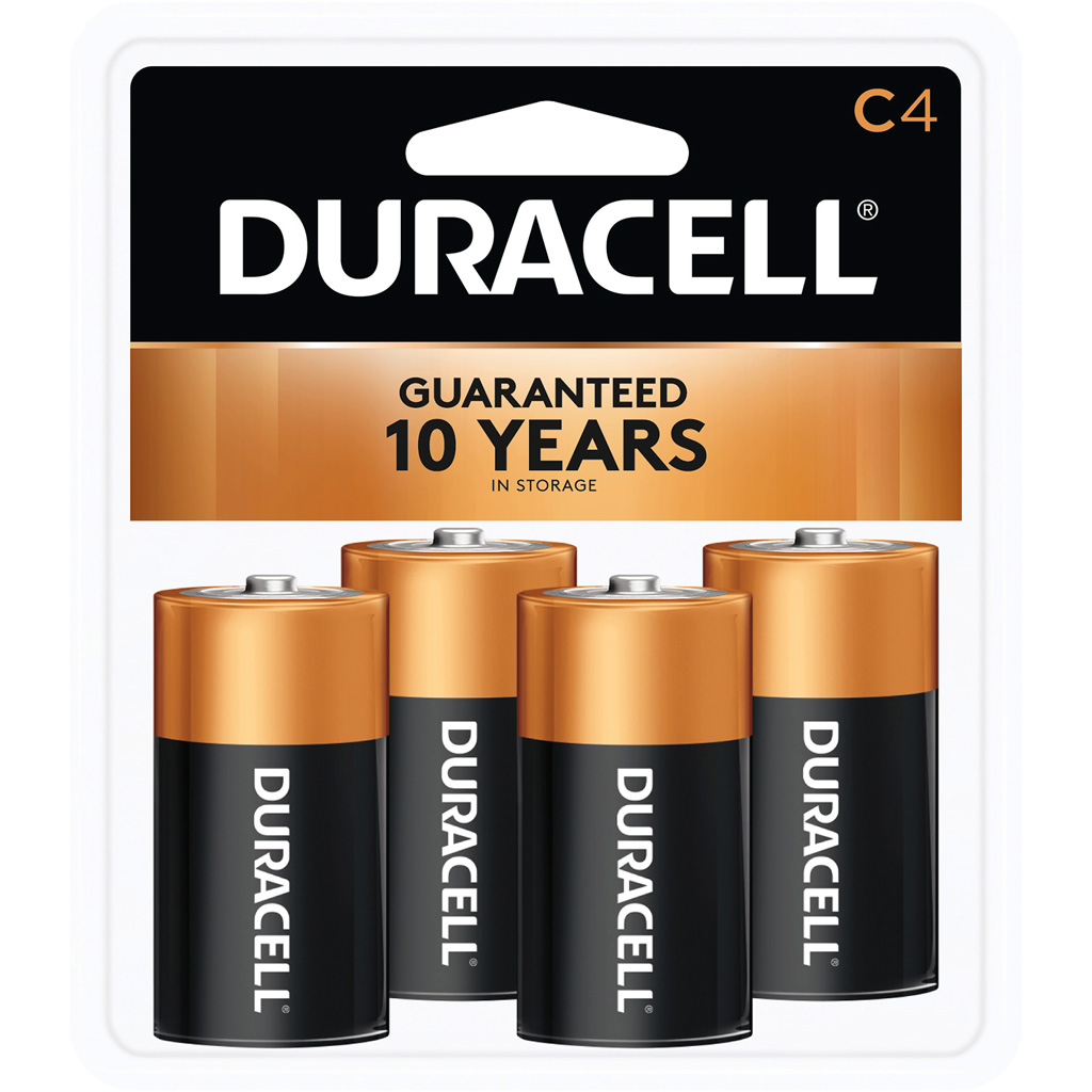 Duracell Coppertop Batteries C 4 pk.