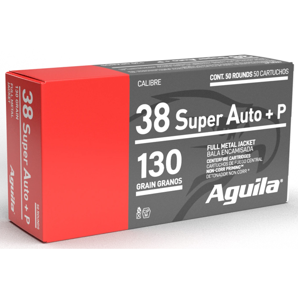 Aguila Pistol Ammo 38 Super Auto 130 gr. FMJ 50 rd.