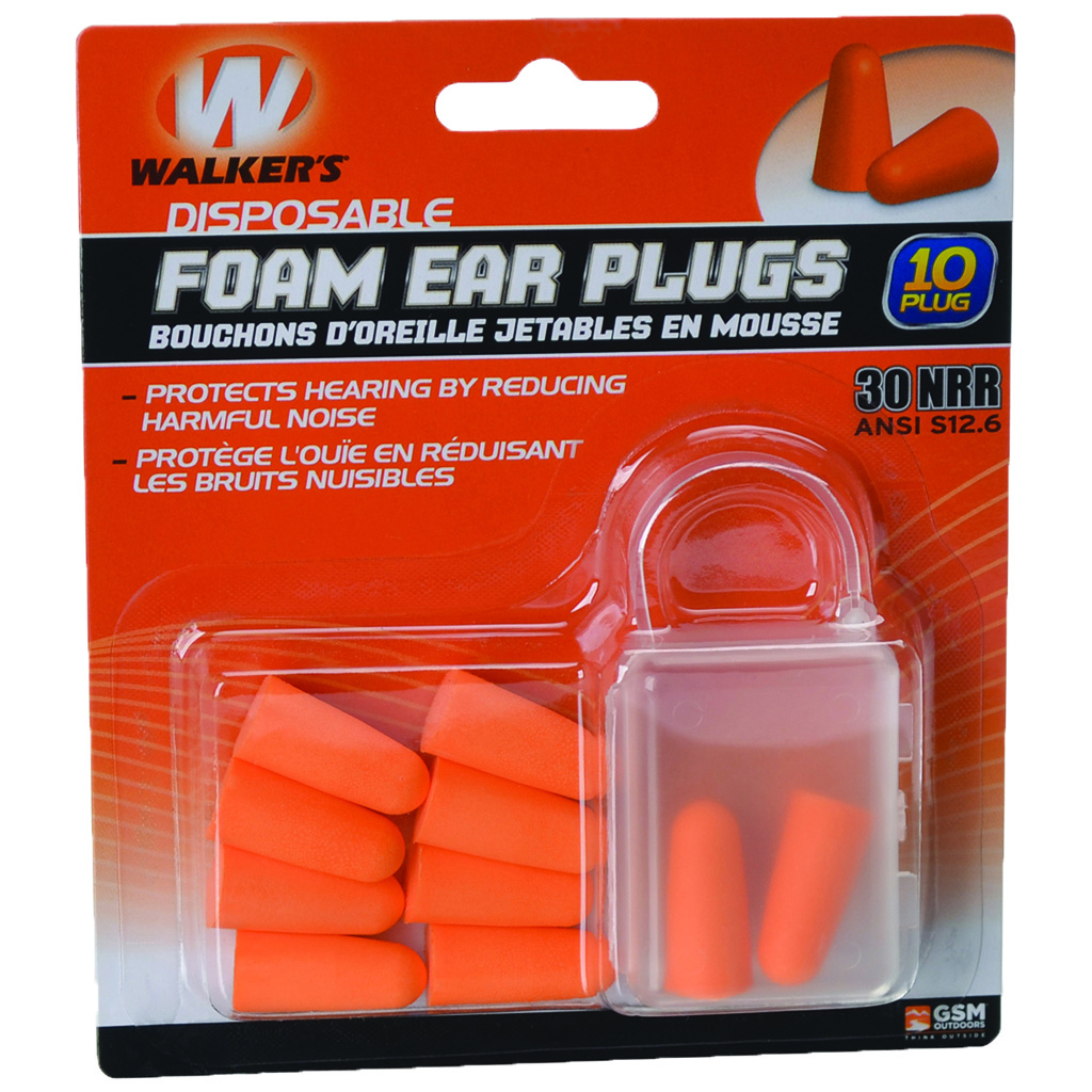 Walkers Foam Ear Plugs 10 pk.