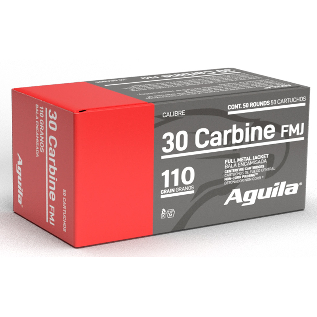Aguila Rifle Ammo 30 Carbine 110 gr. FMJ 50 rd.