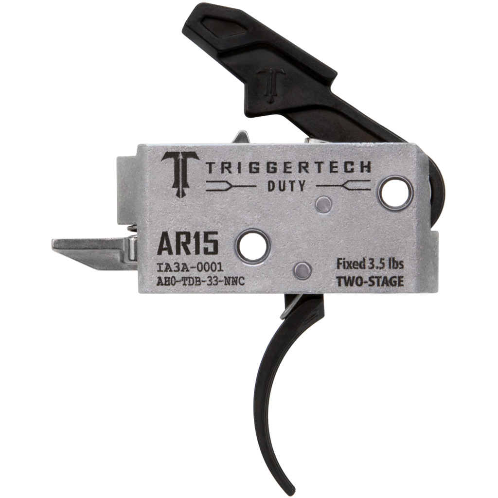 Trigger Tech AR15 Duty Two Stage Triggers Black Curved