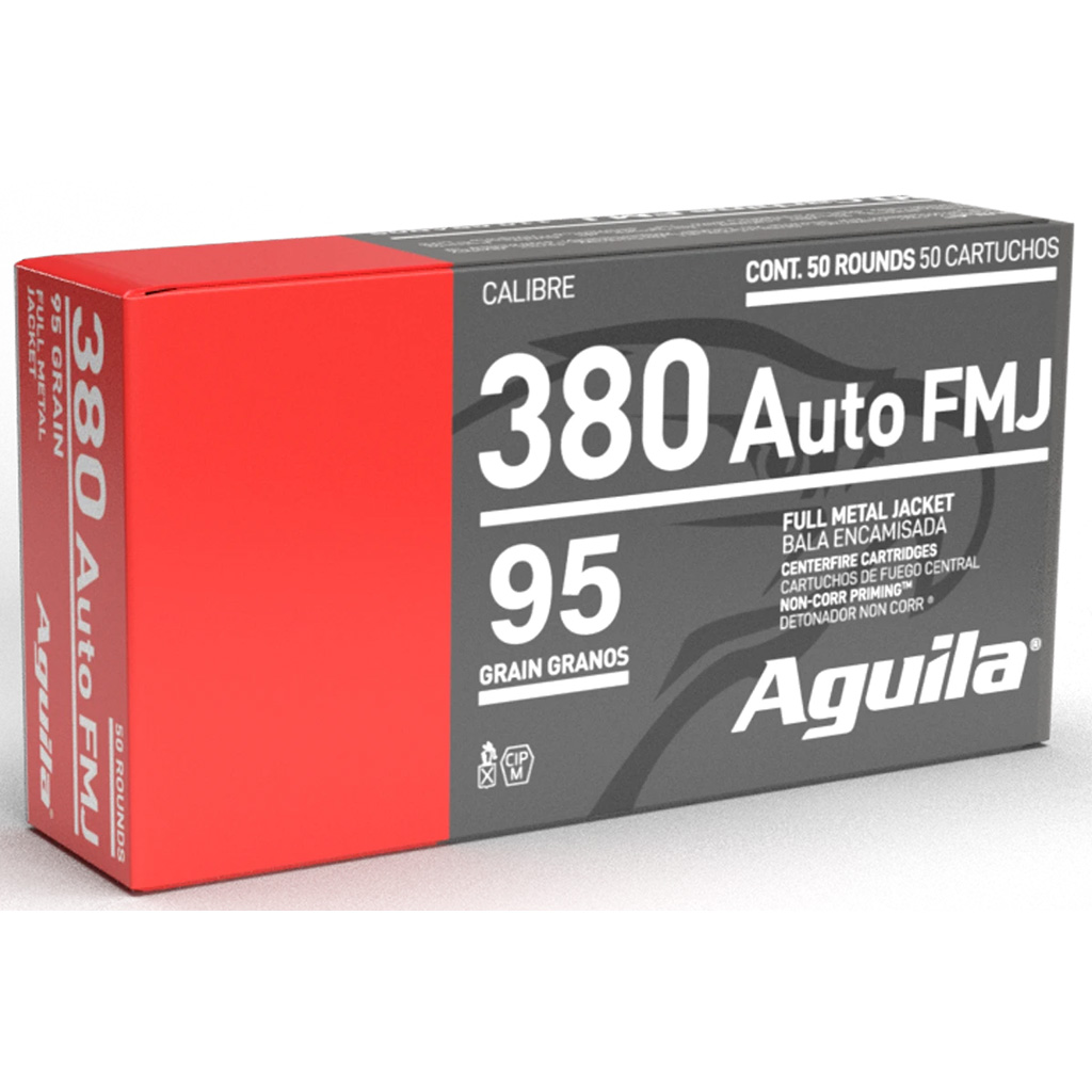 Aguila Pistol Ammo 380 ACP 95 gr. FMJ 50 rd.