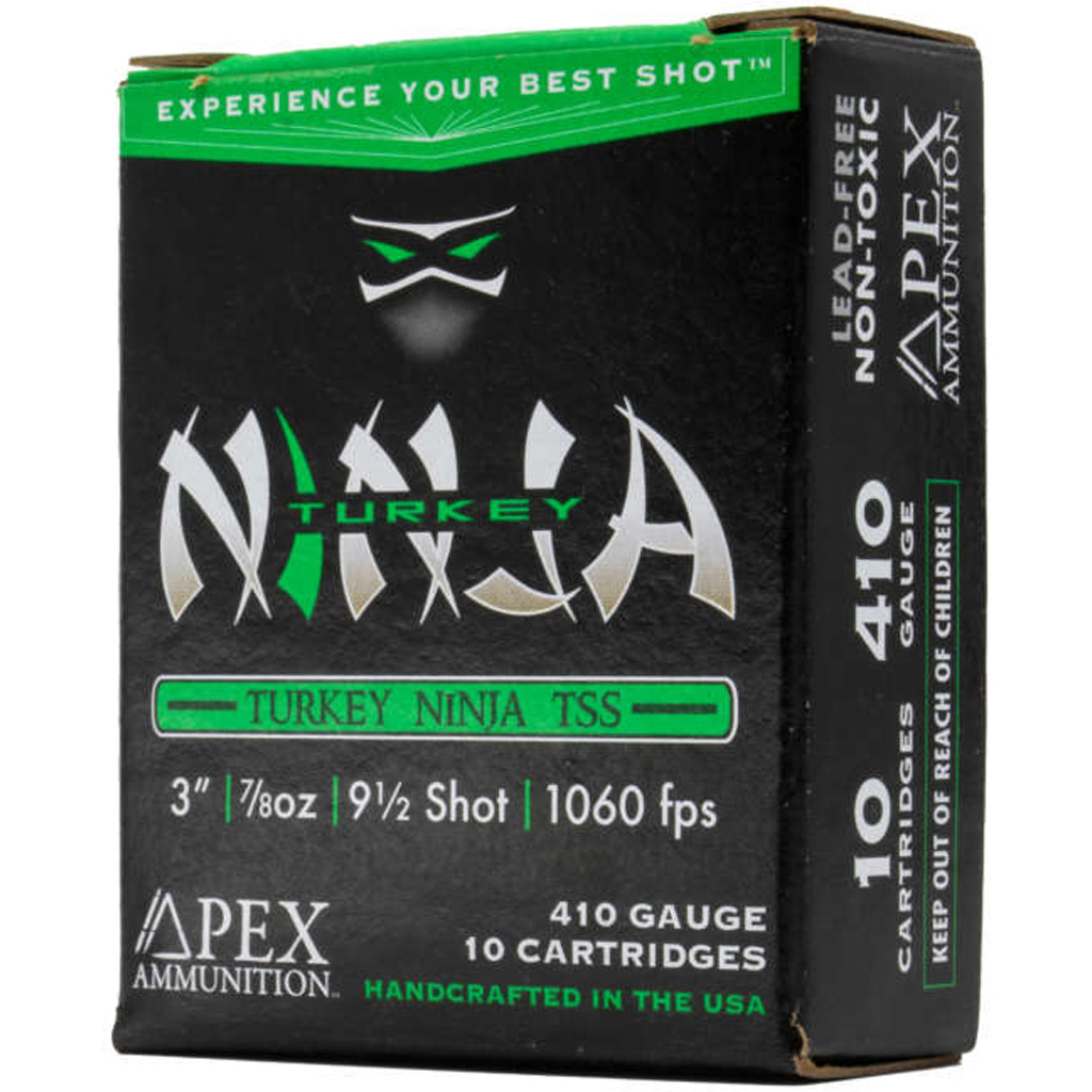 Apex Turkey TSS Ninja Shotgun Ammo 410 Bore 3 in. 7/8oz #9.5 shot  10 rd