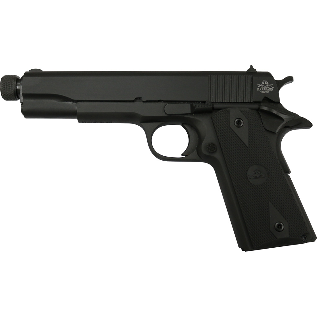 Rock Island GI Standard FS 1911 Pistol 45 ACP 5 in. Black Parkerized 8 rd. Threaded