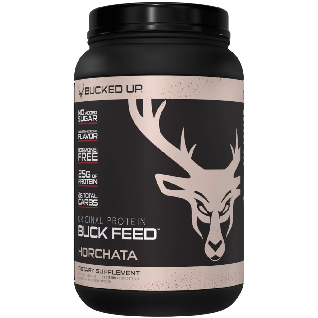 Bucked Up Buck Feed Protein Horchata 30 Serving Tub
