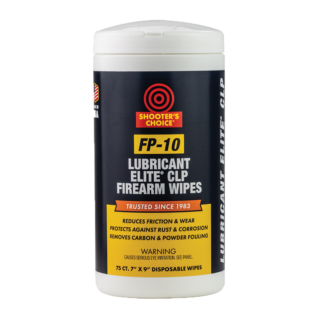 Shooters Choice FP-10 Lubricant Elite CLP Wipes 75 pk.