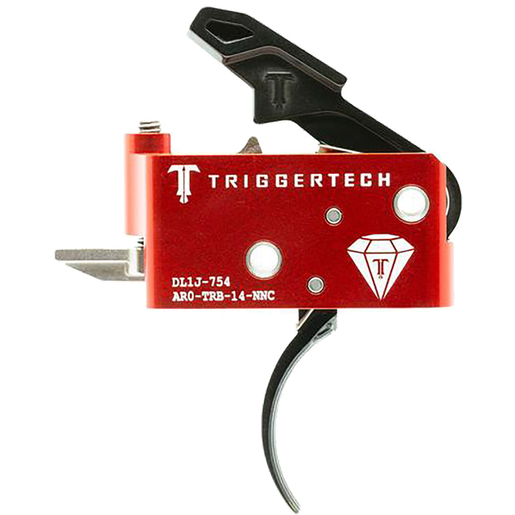 TriggerTech AR15 Diamond Two Stage Triggers PVD Black Traditional Curved