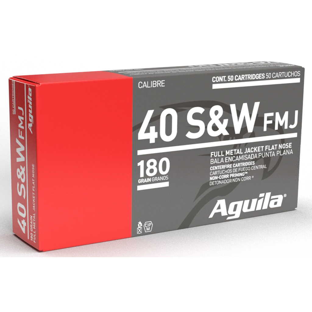 Aguila Pistol Ammo 40 S&W 180 gr. FMJ 50 rd.