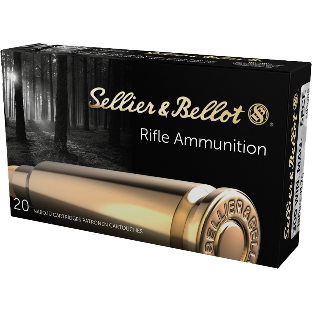 Sellier & Bellot Rifle Ammo 300 Win Mag SPCE 180 gr. 20 rd.