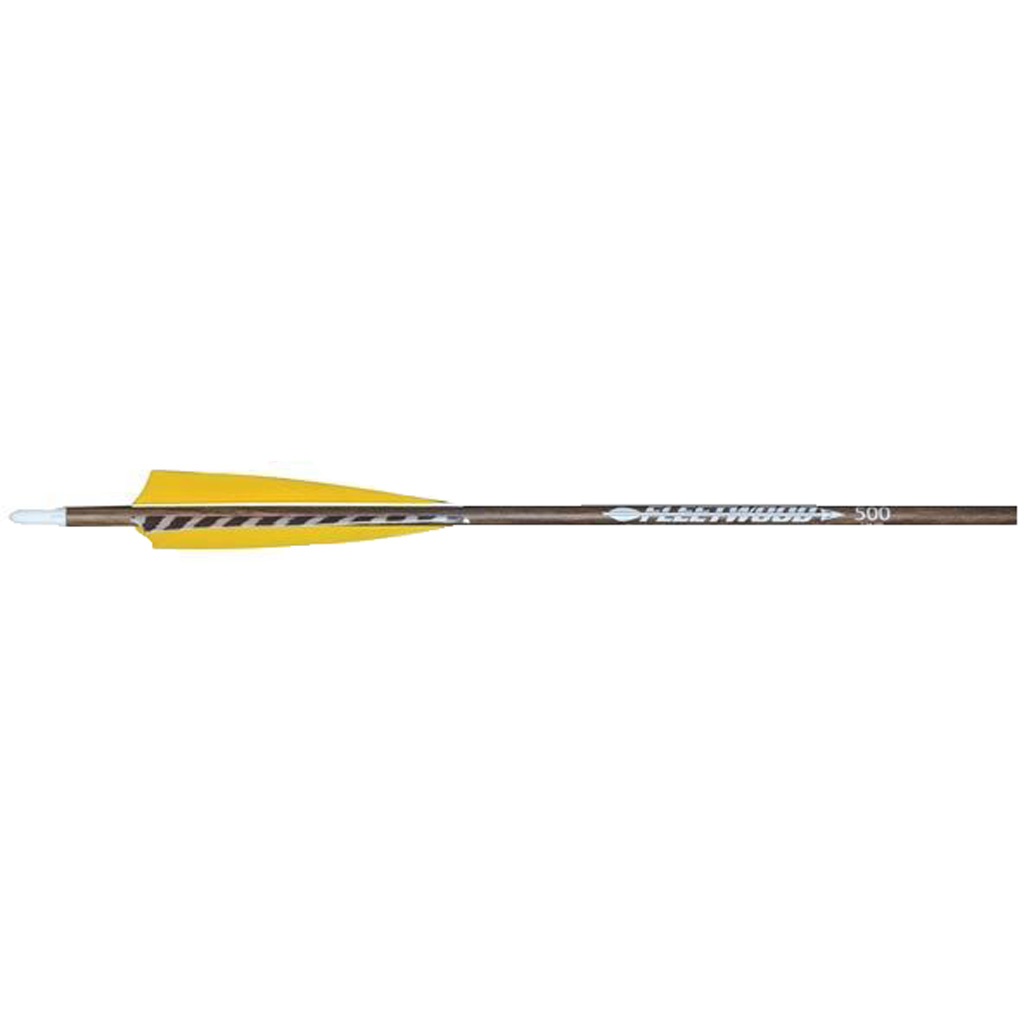 Fleetwood Natural Grain Carbon Arrows 500 Feathers 6 pk.
