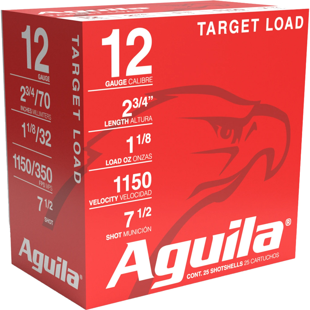 Aguila Target Shotgun Load 12 ga. 2.75 in. 1 1/8 oz. Light 7.5 Shot 25 rd.
