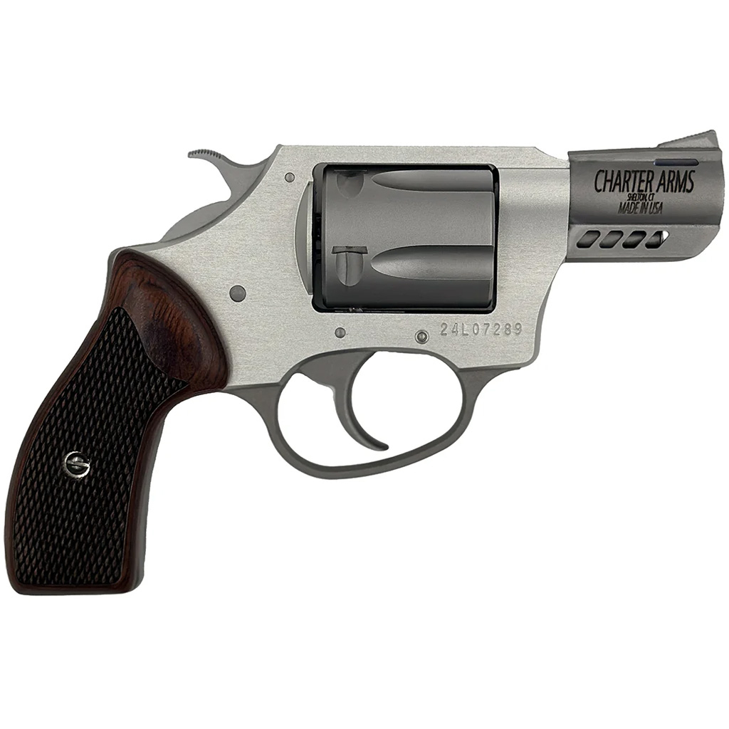 Charter Arms Coyote Revolver 380 ACP 2 in Ported Silver 5 rd.