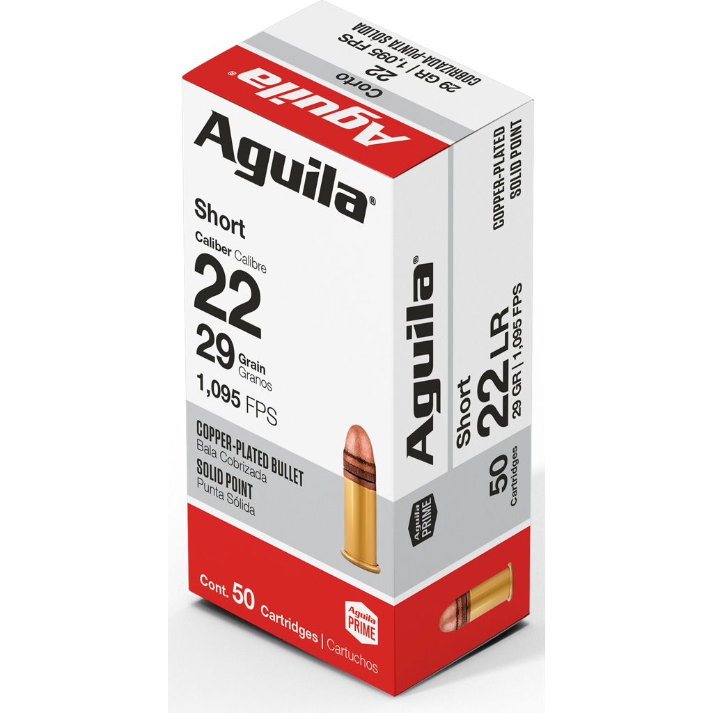 Aguila Standard High Velocity Rimfire Ammo 22 Short 29 gr. HV SP 50 rd.