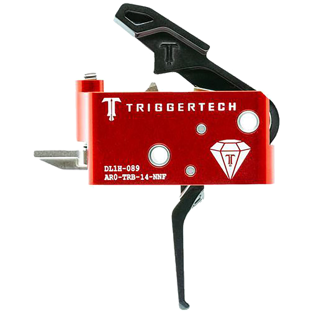 TriggerTech AR15 Diamond Two Stage Triggers PVD Black Straight Flat
