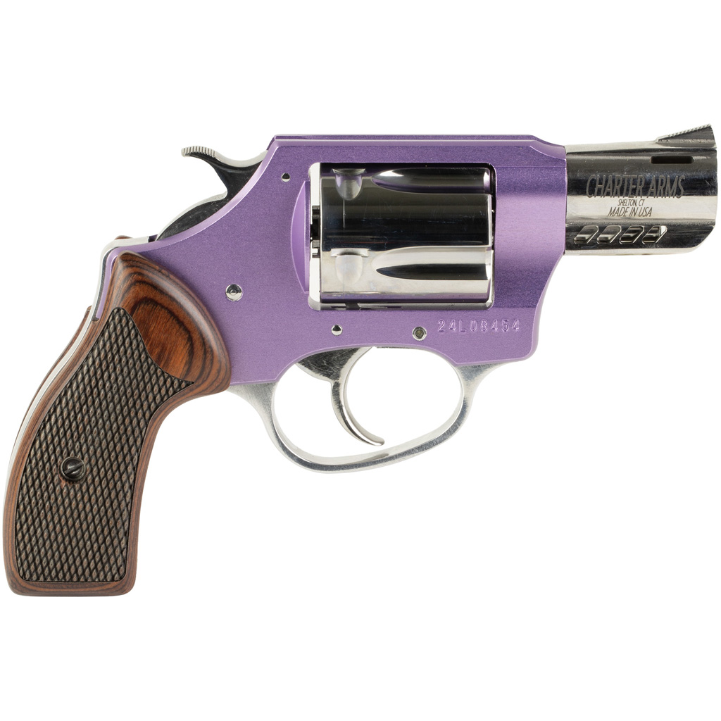Charter Arms Coyote Revolver 380 ACP 2 in Ported Lavender/Polished Steel 5 rd.