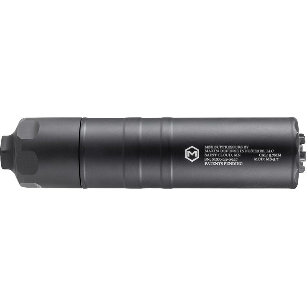 Maxim MS Suppressor 5.7X28mm Titanium w/DT 1/2X28 & M10X1 Black