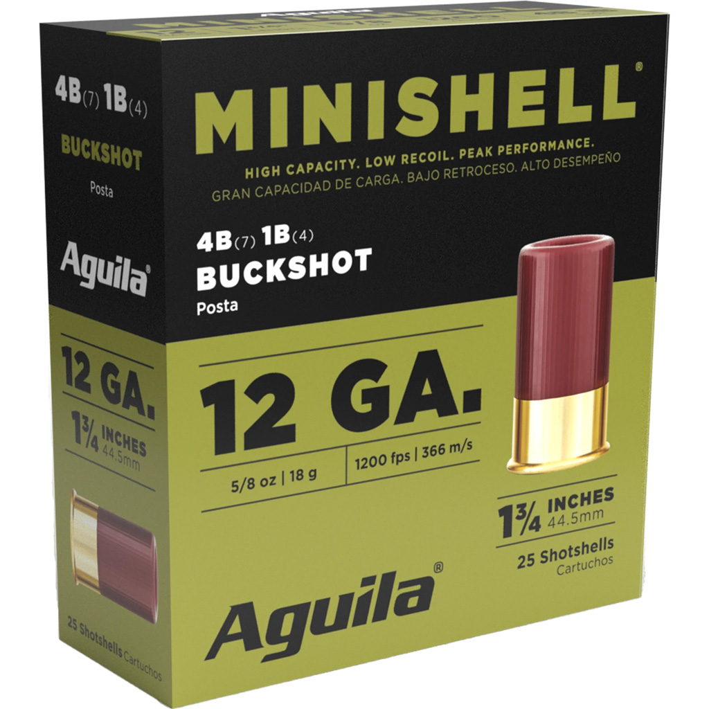 Aguila Minishell Shotgun Load 12 ga. 1.75 in. 5/8 oz. Buck 25 rd.