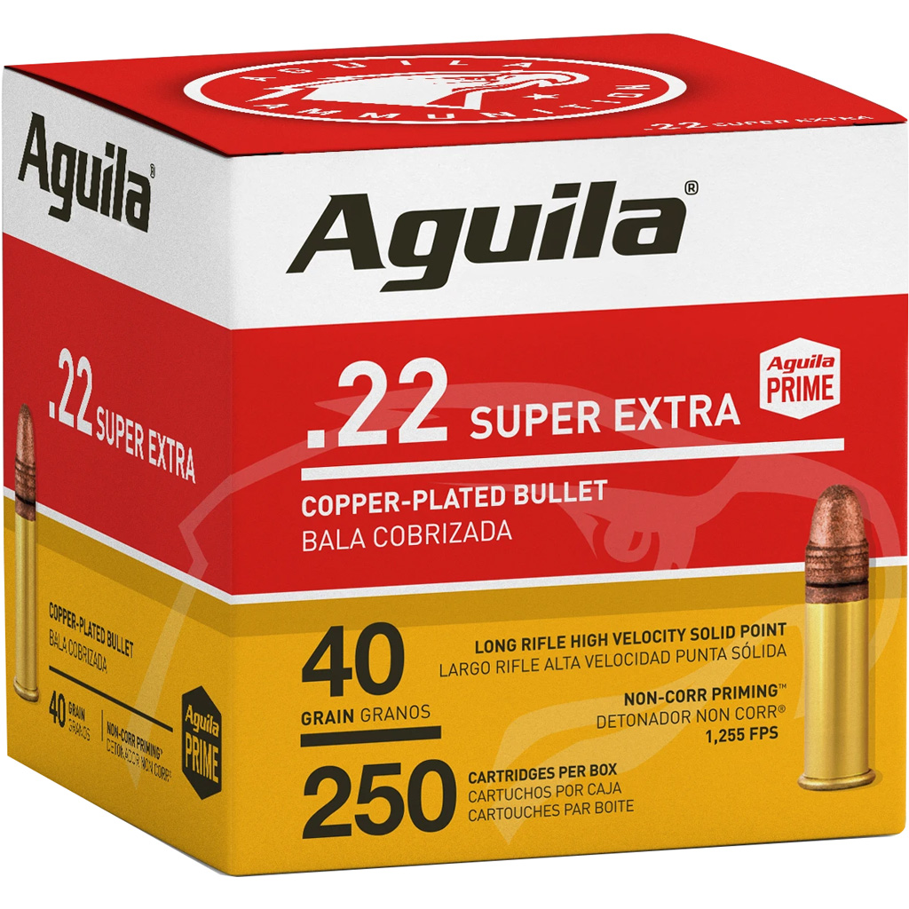 Aguila Standard High Velocity Rimfire Ammo 22 LR. 40 gr. HV SP 250 rd.