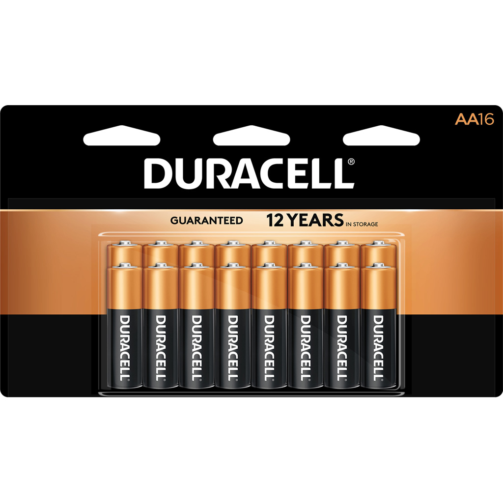 Duracell Coppertop Batteries AA 16 pk.