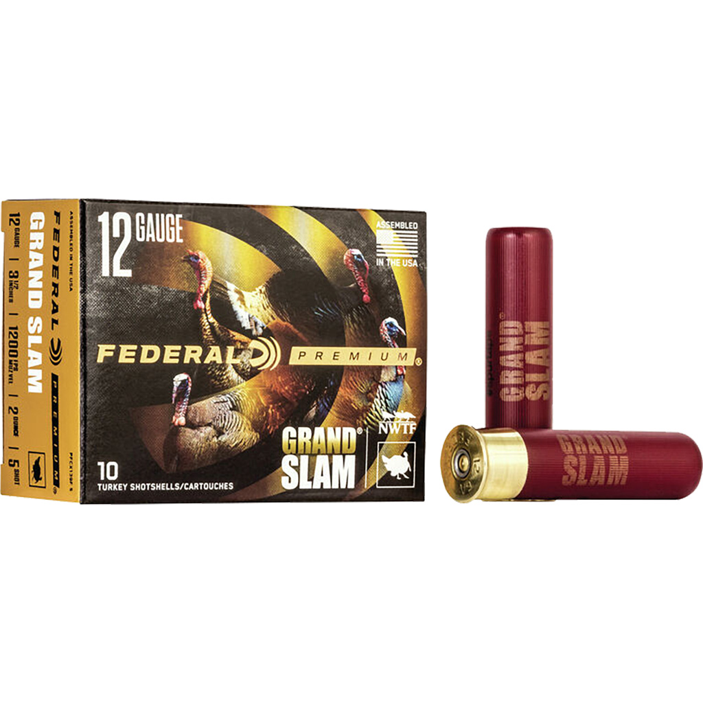 Federal Premium Grandslam Shotgun Ammo 12 ga. 3.5 in. 2 oz. 5 Shot 10 rd.
