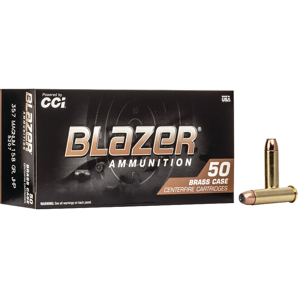 CCI Blazer Brass Pistol Ammo 357 Mag 158 gr. Jacketed Hollow Point 50 rd.