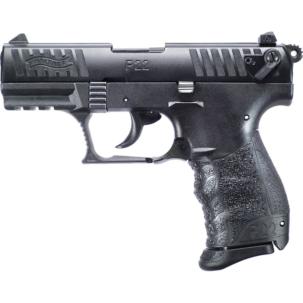 Walther P22Q Pistol 22 LR. 3.42 in. Black 10 rd.