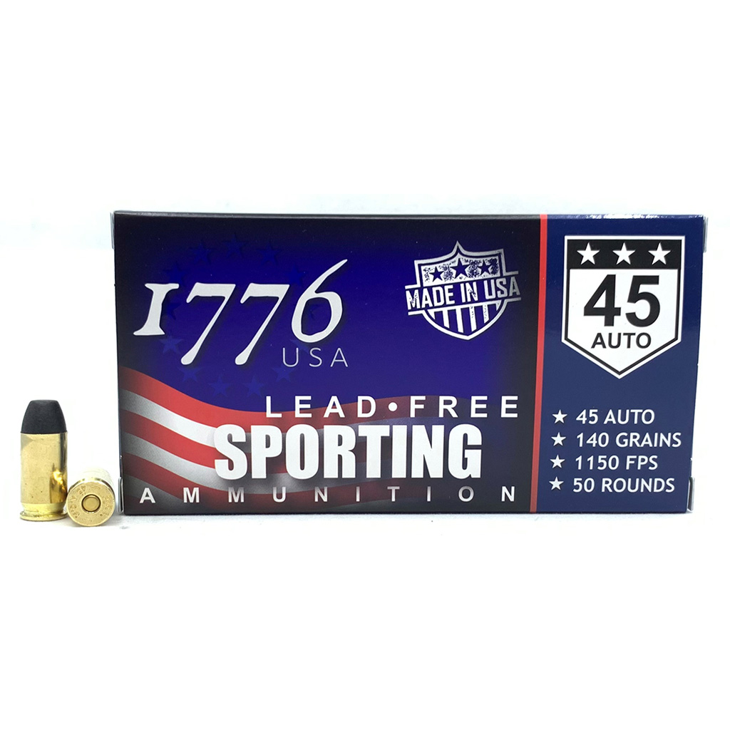 1776 USA Lead Free Sporting Pistol Ammo 45 ACP 140 gr. LFB 50 rd.