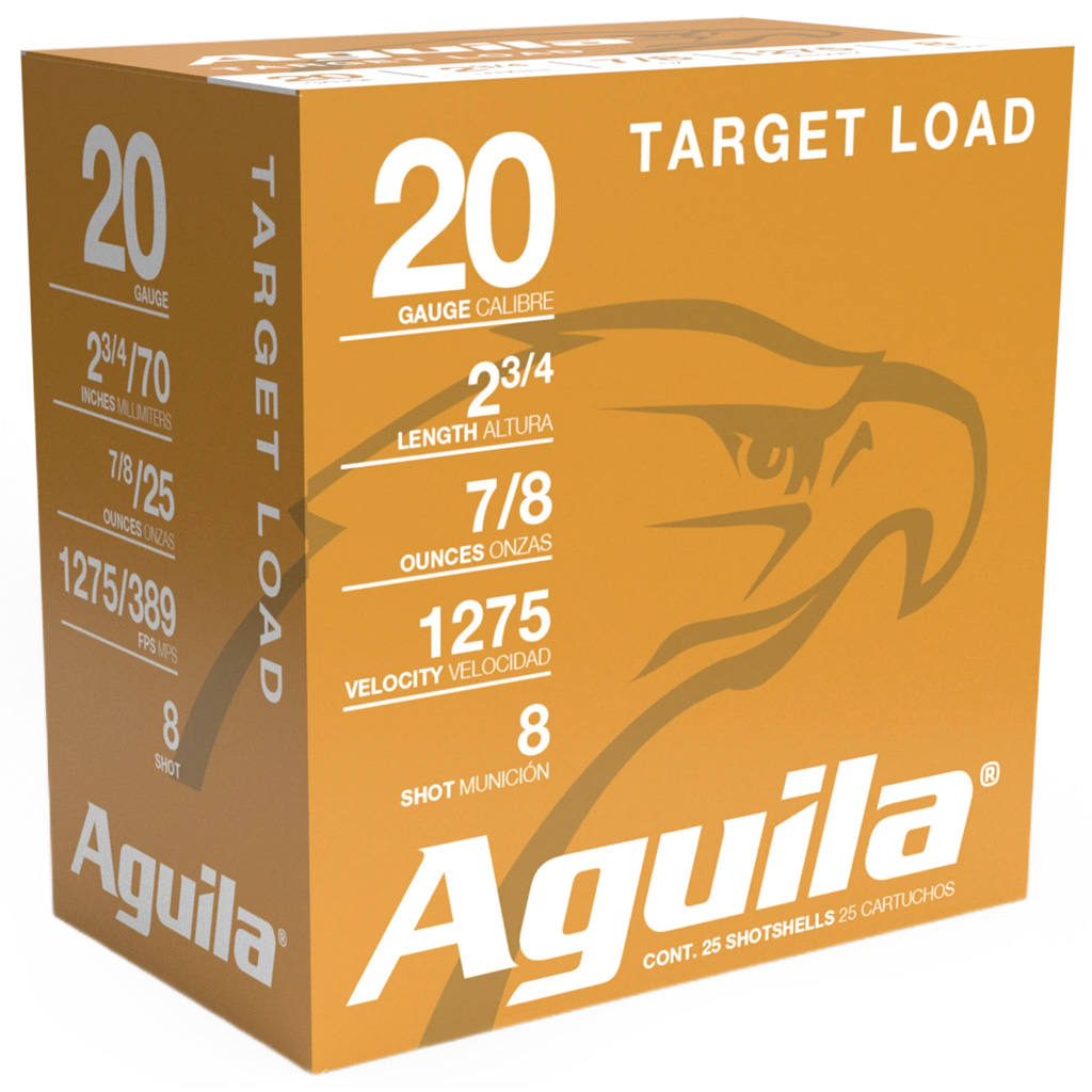 Aguila Target Shotgun Load 20 ga. 2.75 in. 7/8 oz. 8 Shot 25 rd.