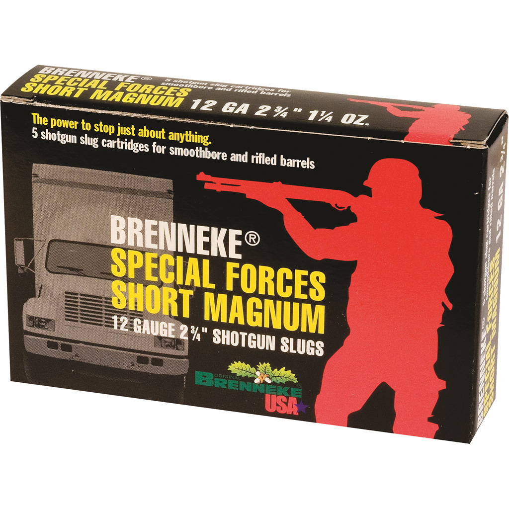 Brenneke Special Forces Short Magnum Slugs 12 ga. 2 3/4 in. 1 1/4 oz. 5 rd.