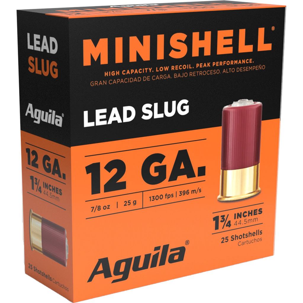 Aguila Minishell Shotgun Load 12 ga. 1.75 in. 5/8 oz. Slug 25 rd.