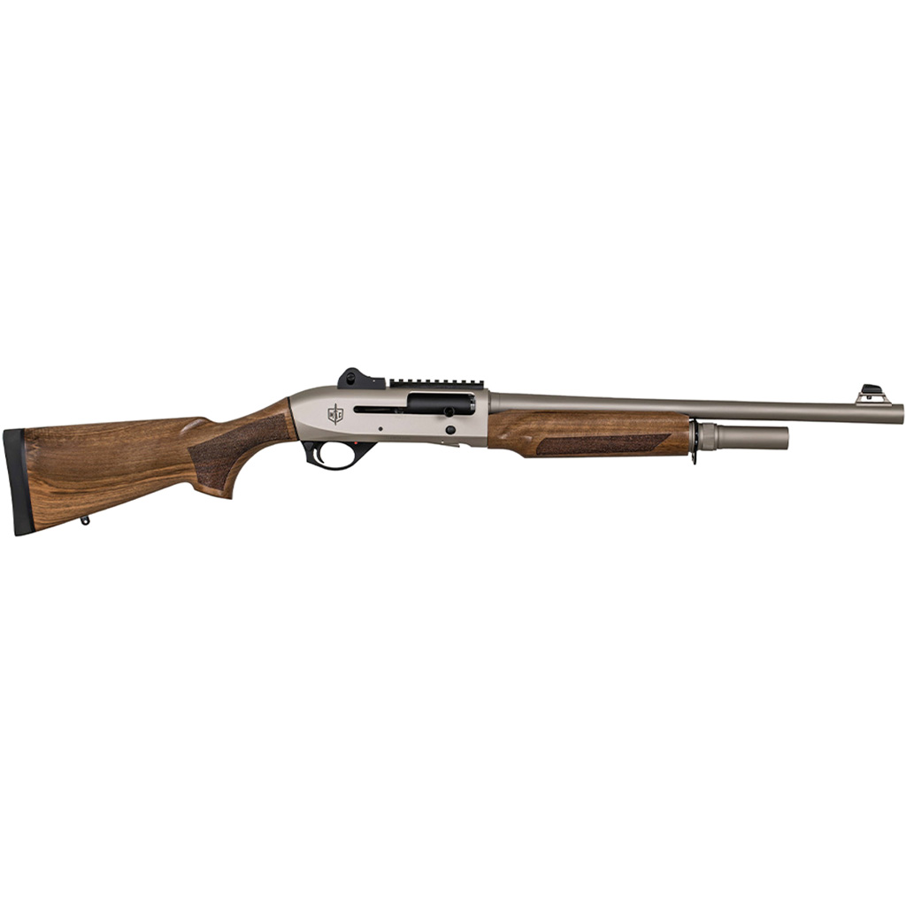 MAC 2 Tactical Marine Wood Shotgun 12 ga 18.5 in. Nickle/Wood 3 in. 5 rd.