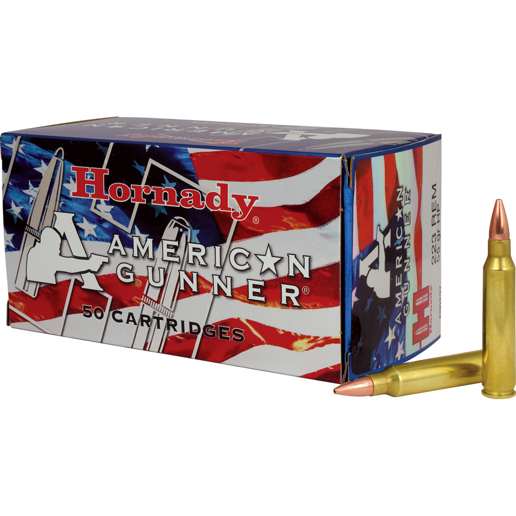 Hornady Amercian Gunner Rifle Ammo 223 Rem. 55 gr. HP Match 50 rd.