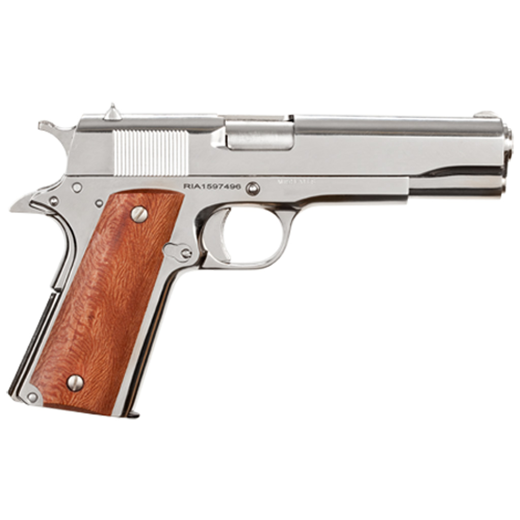 Rock Island GI Standard FS 1911 Pistol 38 Super 5 in. Nickel 10 rd.
