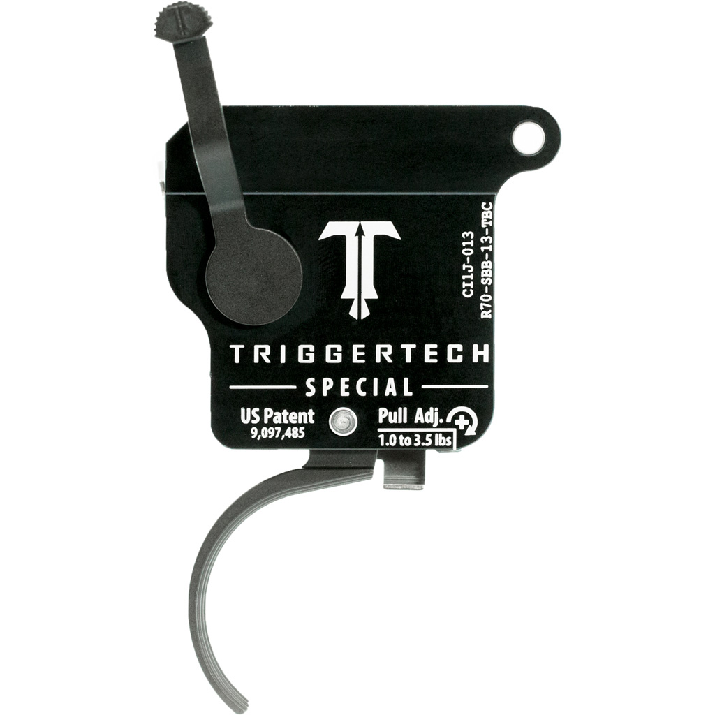 TriggerTech Rem 700 Special Single Stage Triggers Factory PVD Black Traditional Curved Top Safety RH