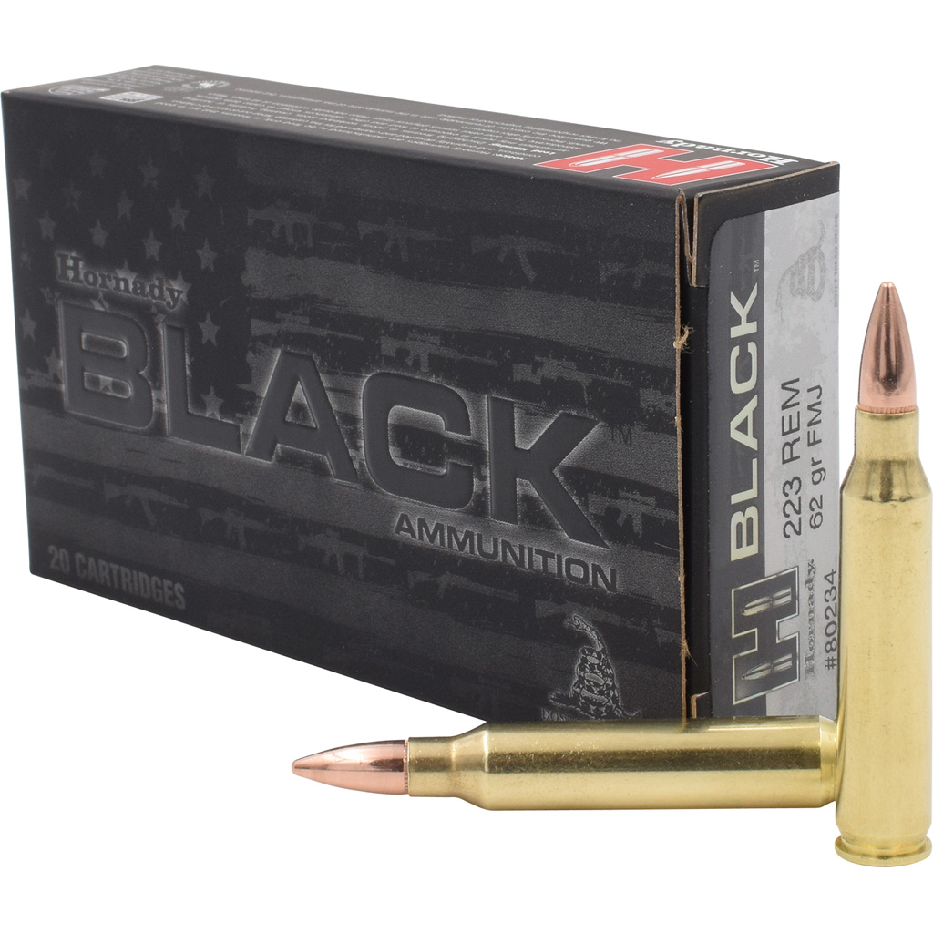 Hornady Black Rifle Ammo 223 Rem 62 gr. FMJ 20 rd.