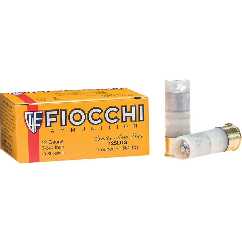 Fiocchi Aero Slugs 12 ga. 2.75 in. 1 oz. Rifled 10 rd.