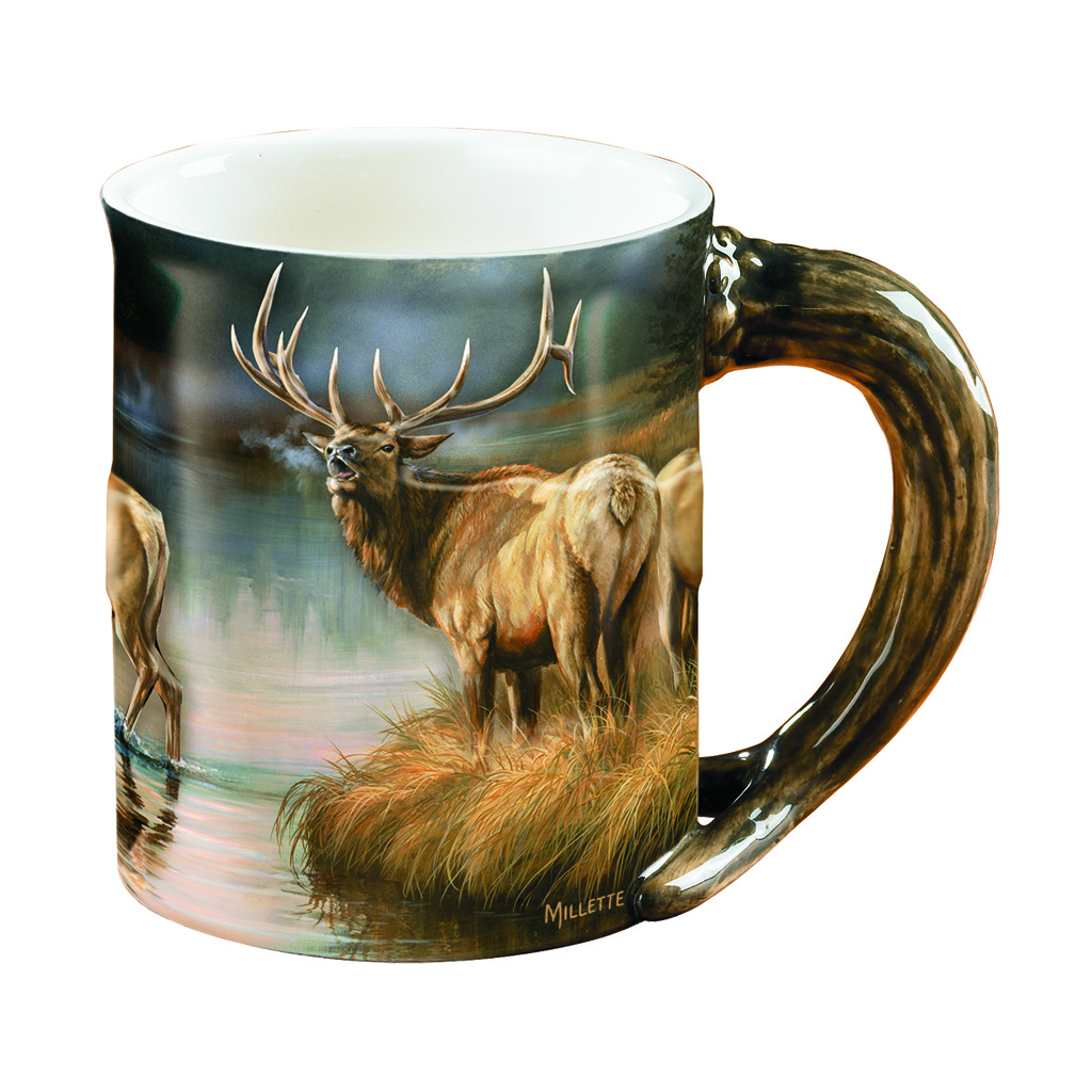 Wild Wings Sculpted Mug Autumn Mist Elk