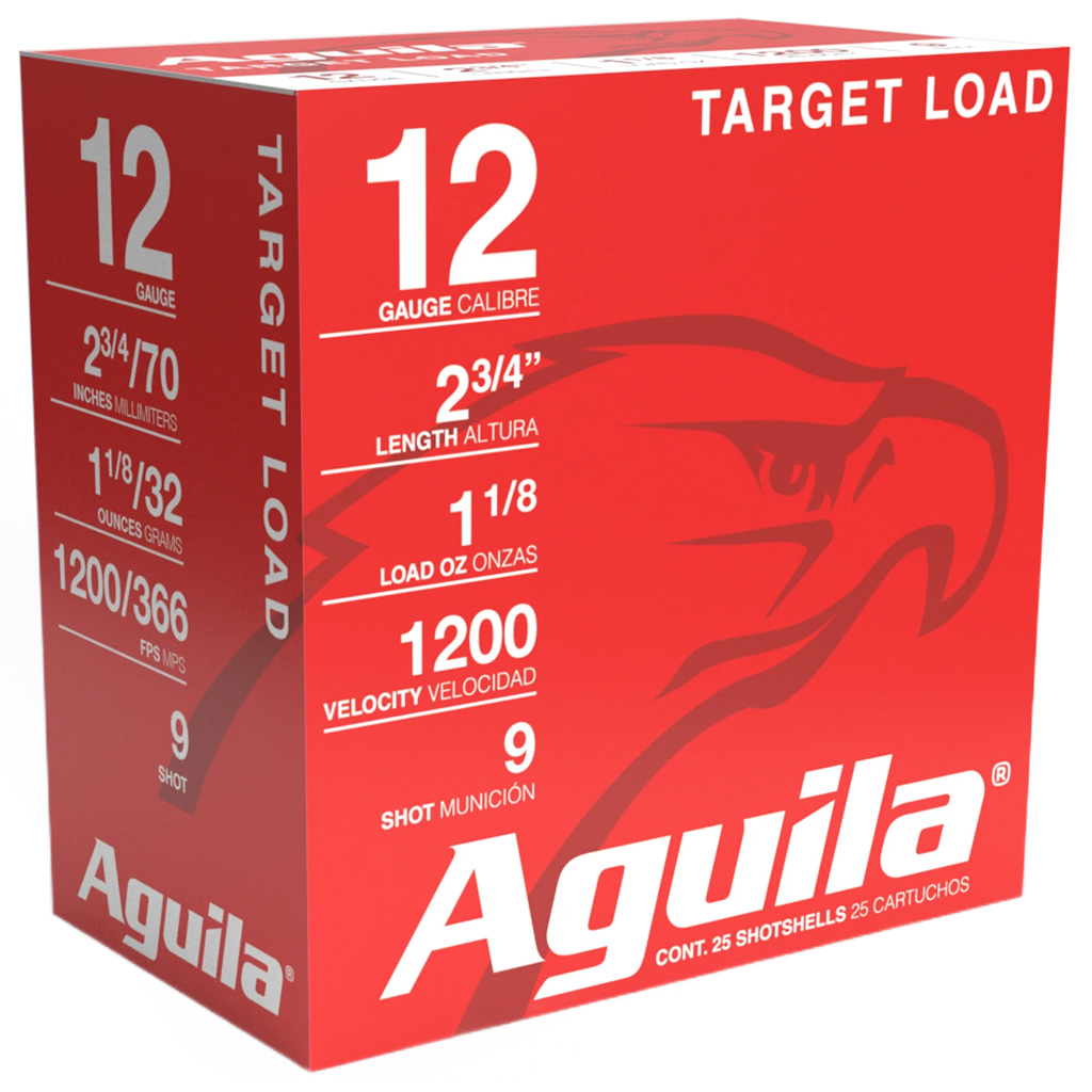 Aguila Target Shotgun Load 12 ga. 2.75 in. 1 1/8 oz. Heavy 9 Shot 25 rd.