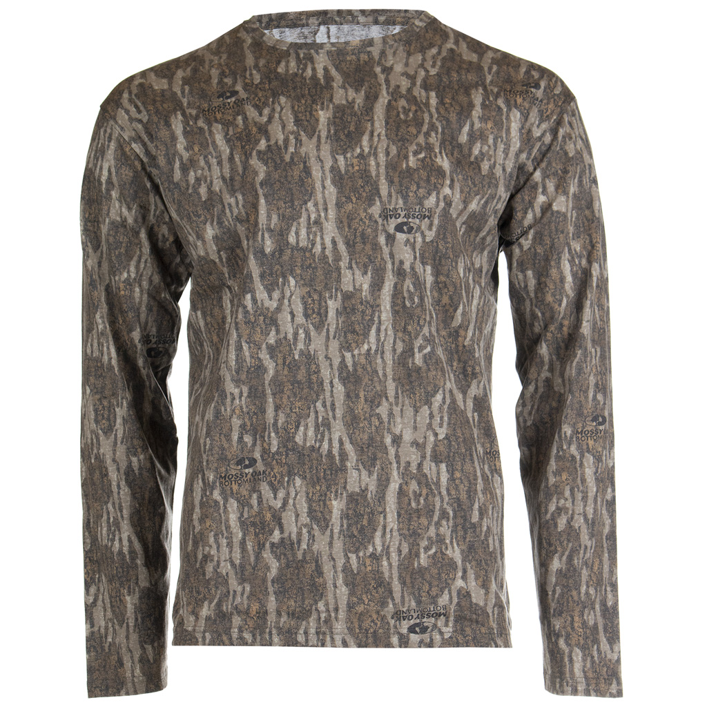 Habit Bear Cave Camo Tee Long Sleeve Mossy Oak New Bottomland 2XL