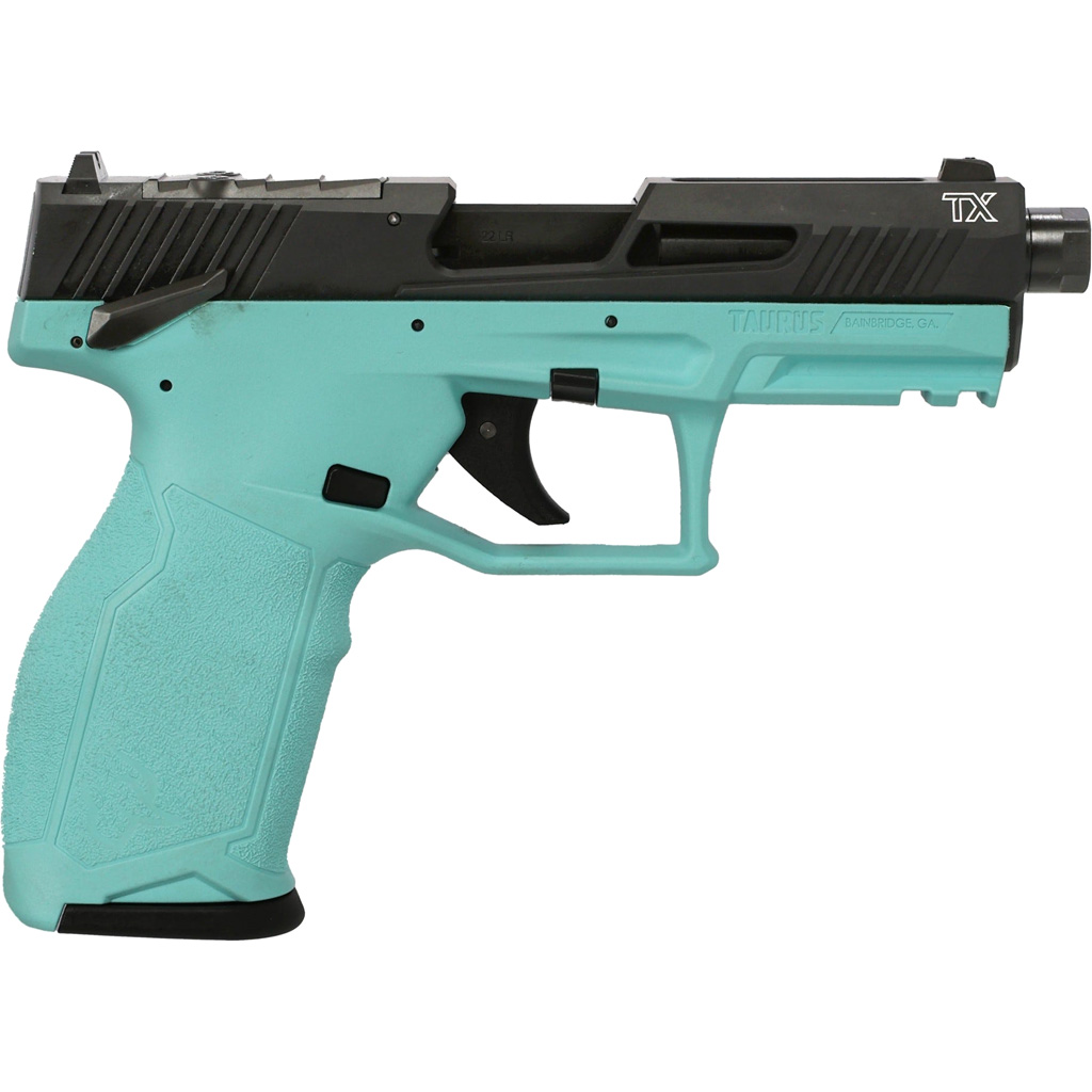 Taurus 2TX 22 Pistol 22 LR. 4.6 in. Cyan/Black TORO 16 rd. & 22 rd.