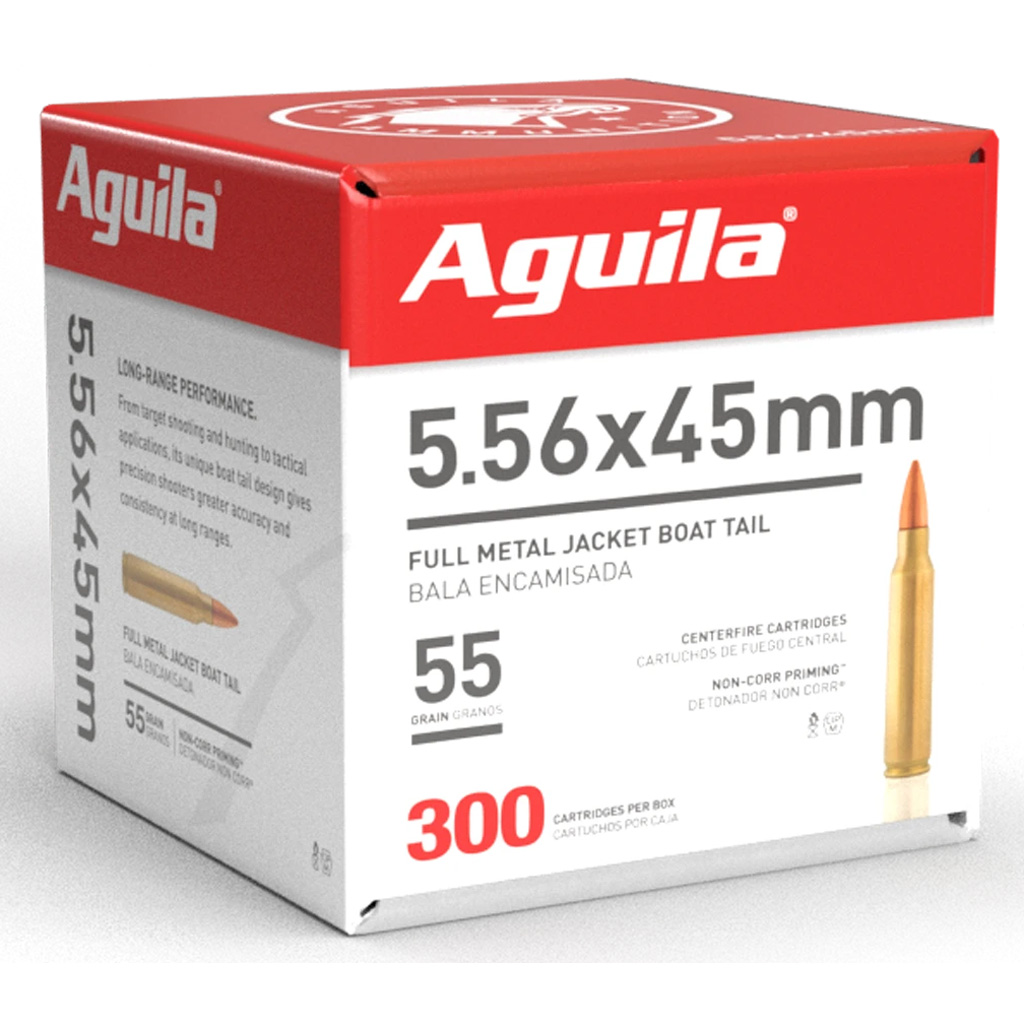 Aguila Rifle Ammo 5.56 55 gr. FMJBT 300 rd.