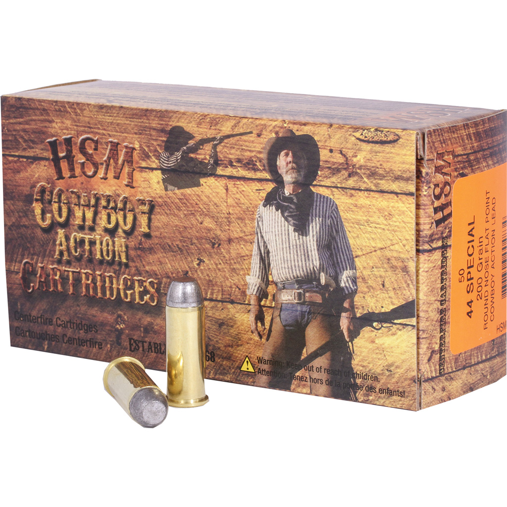 HSM Cowboy Action Handgun Ammunition 44 S&W Special 200 gr. 50 rd.